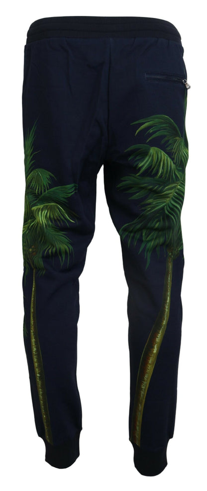 Dolce & Gabbana Elegant Cotton Jogging Pants with Print Design