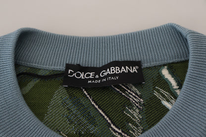 Dolce & Gabbana Jungle Embroidered Wool Silk Sweater