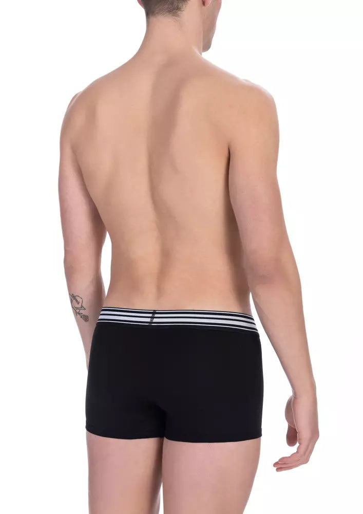 Bikkembergs Black Cotton Men Underwear Trunk Pack