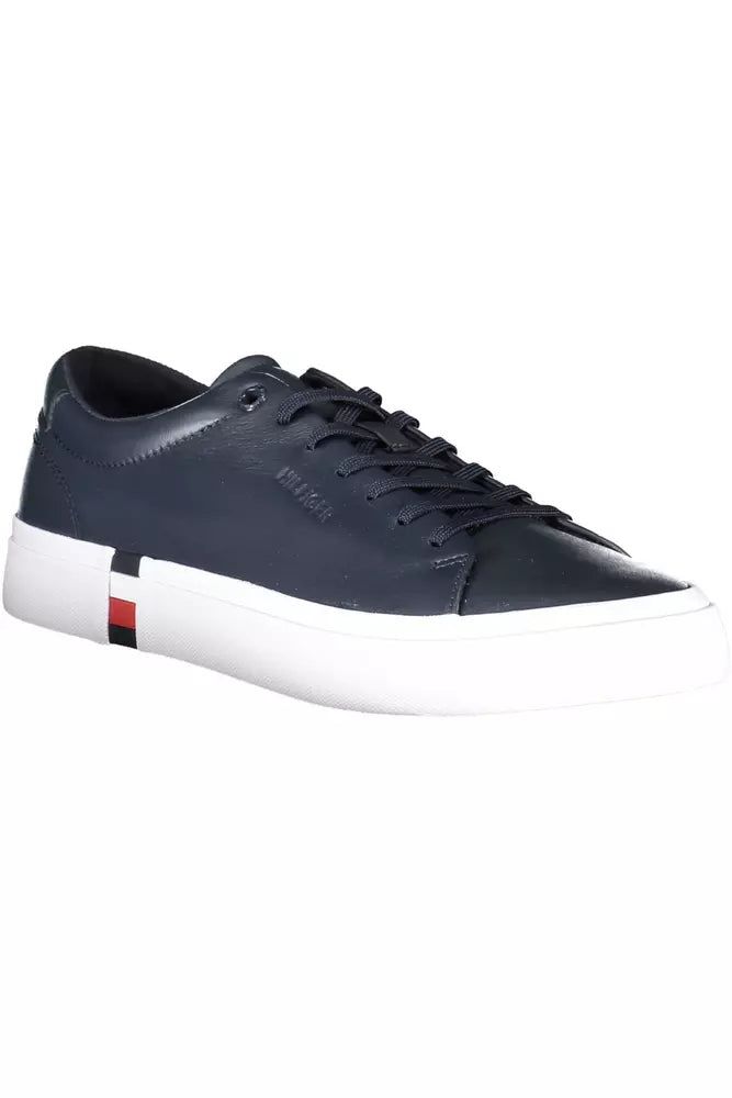 Tommy Hilfiger Blue Leather Men Sneaker