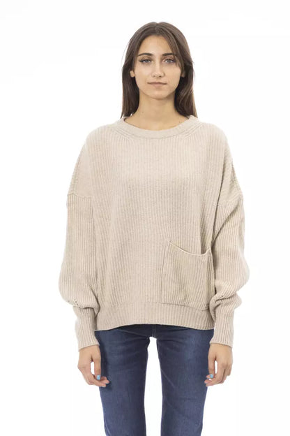 Baldinini Trend Beige Cashmere Women Sweater