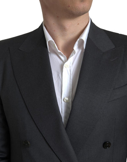 Dolce & Gabbana Sleek Grey Slim Fit Double Breasted Suit