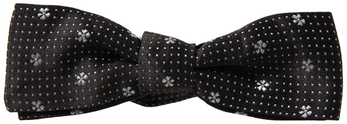 Dolce & Gabbana Elegant Black Silk Bow Tie