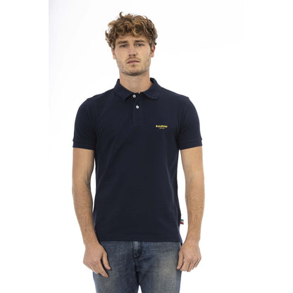 Baldinini Trend Blue Cotton Men Polo