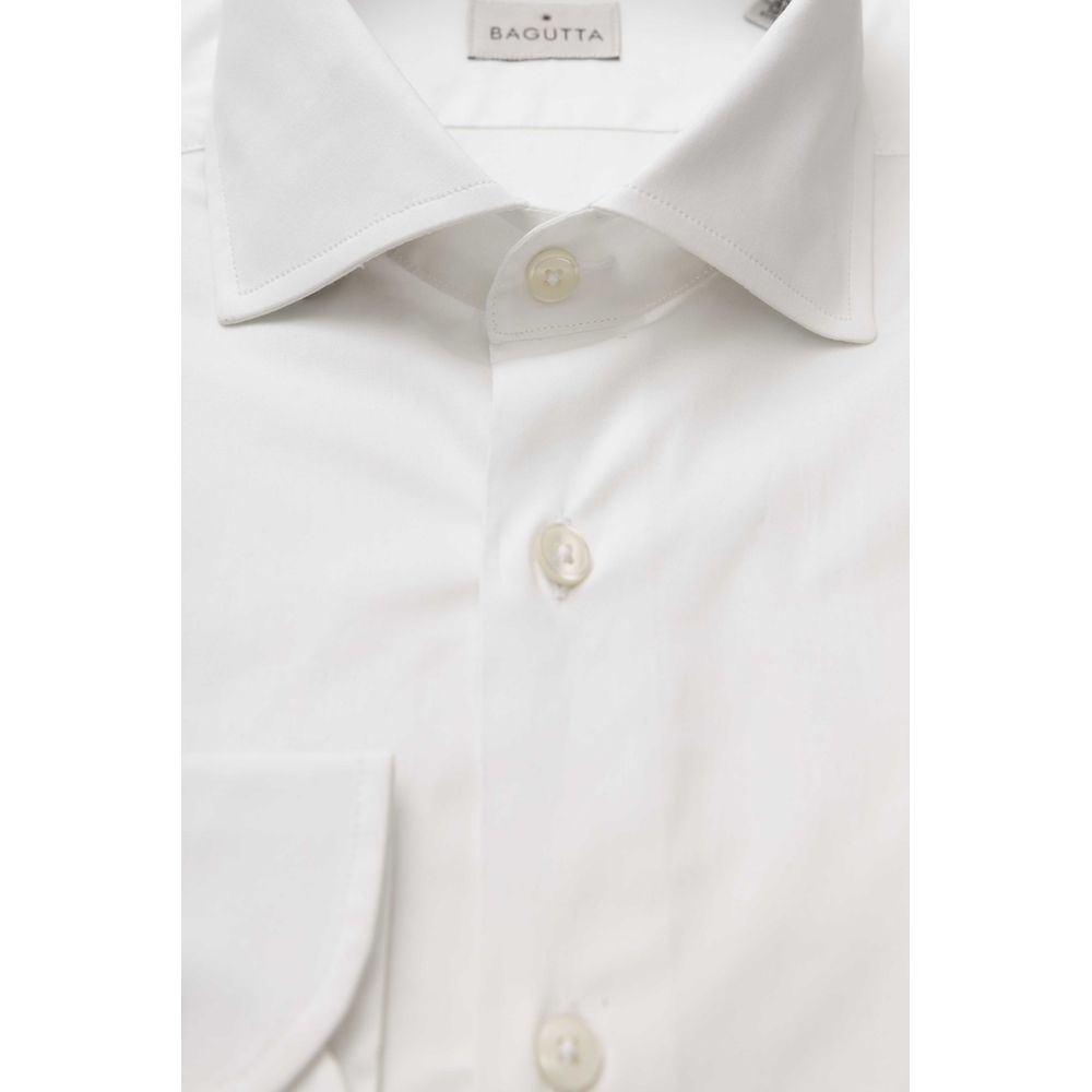 Bagutta White Cotton Men's Shirt