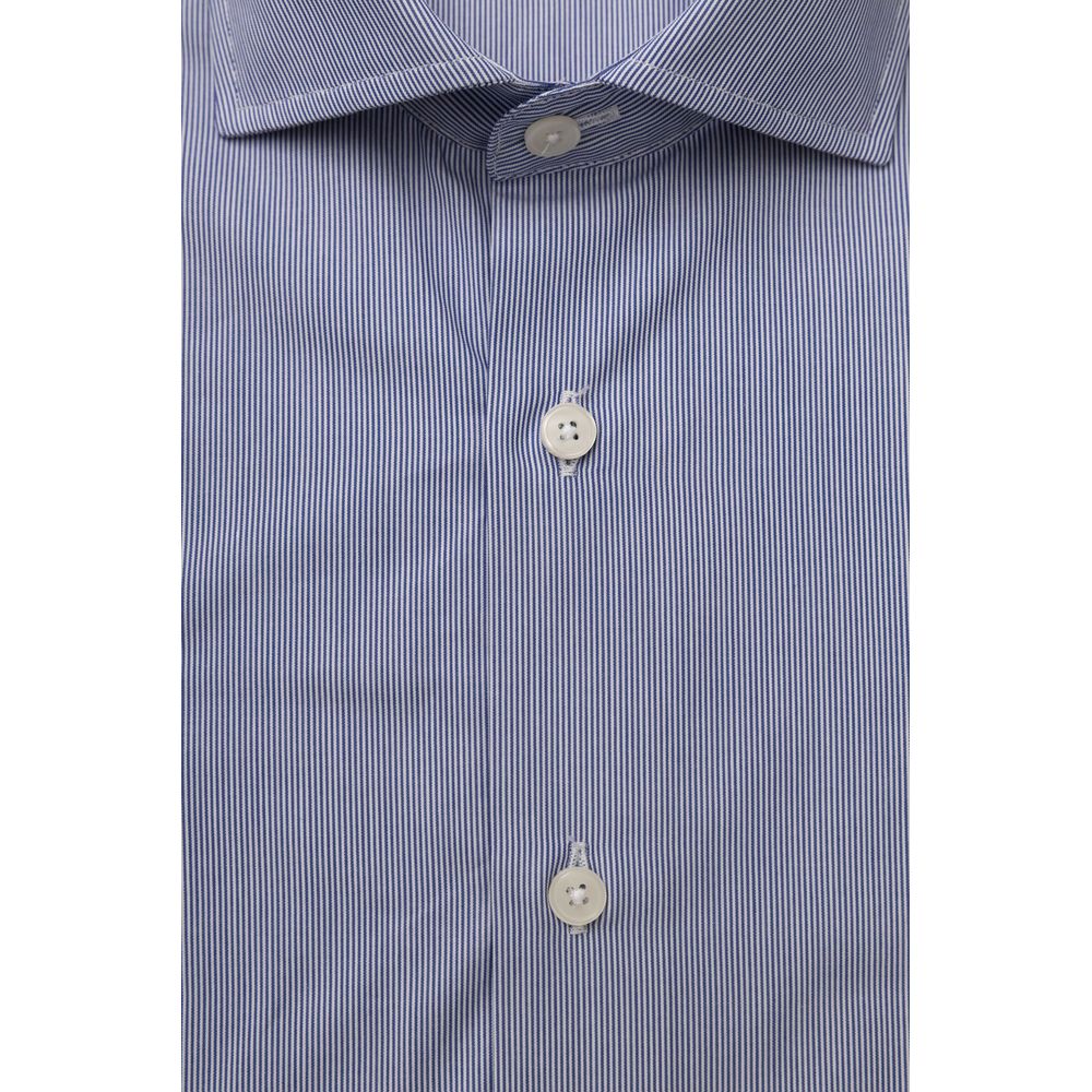 Bagutta Light Blue Cotton Men Shirt