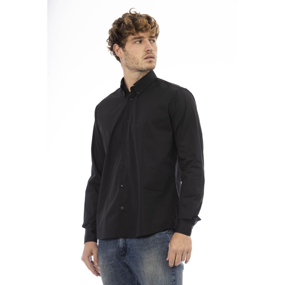 Baldinini Trend Black Cotton Men Shirt