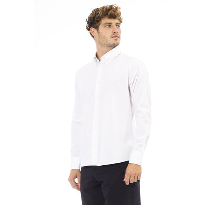 Baldinini Trend White Cotton Men Shirt