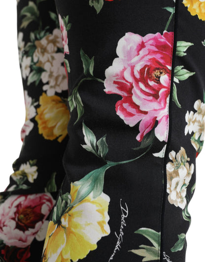 Dolce & Gabbana Elegant Floral Mid Waist Cropped Pants