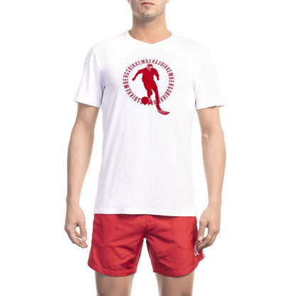 Bikkembergs White Cotton Men T-Shirt