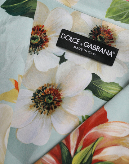 Dolce & Gabbana Elegant Floral Silk Trench Jacket