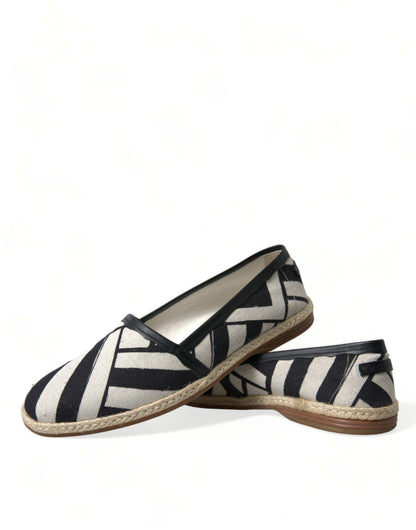 Dolce & Gabbana Chic Striped Canvas Espadrilles