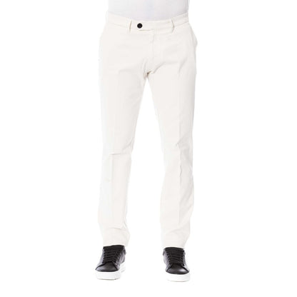 Trussardi White Cotton Men Pants