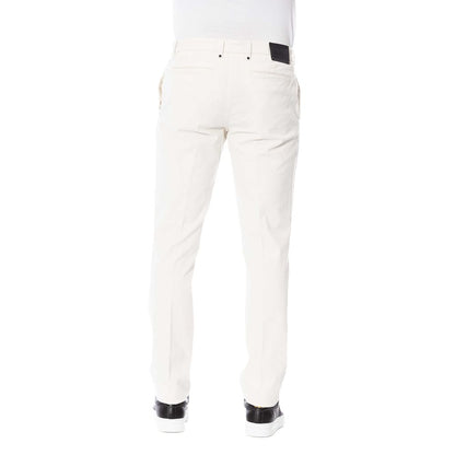 Trussardi White Cotton Men Pants