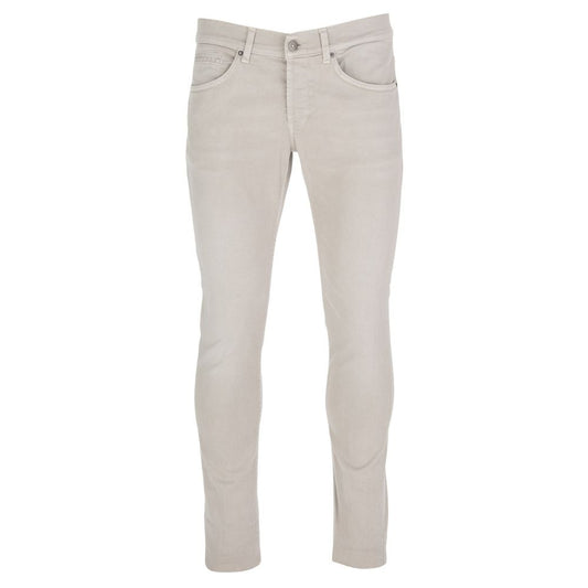 Dondup Chic Beige Stretch Cotton Trousers