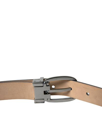 Dolce & Gabbana Elegant Leather Belt with Eye-Catching Buckle