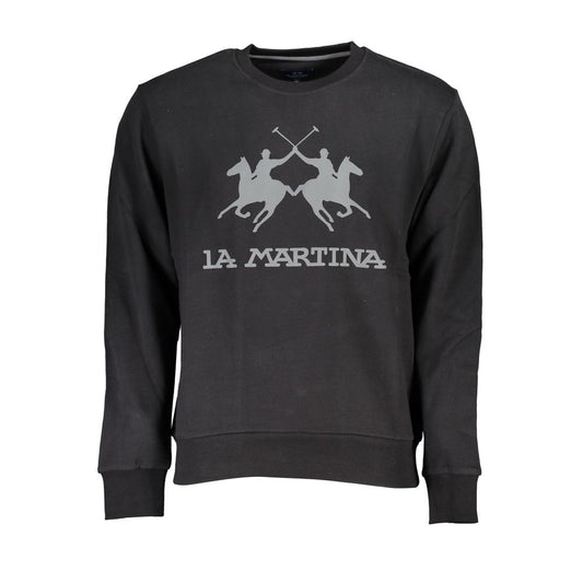 La Martina Sophisticated Crew Neck Cotton Sweatshirt