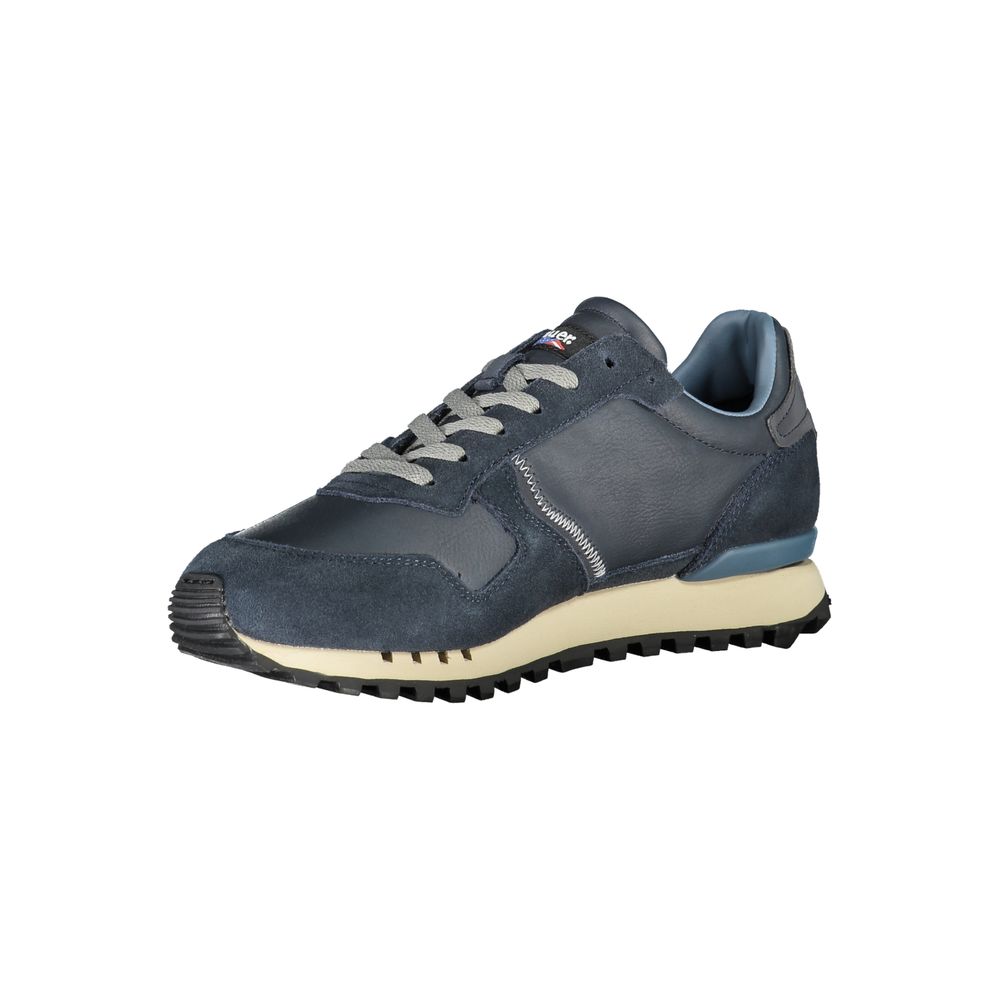 Blauer Sleek Blue Sports Sneakers with Contrast Lace-Up Detail