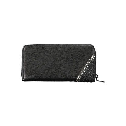 Desigual Elegant Black Polyethylene Wallet with Ample Space