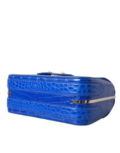 Balenciaga Alligator Skin Mini Shoulder Bag - Elegant Blue