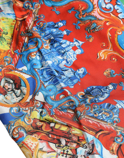 دولتشي آند غابانا قميص متعدد الألوان منقوش بأزرار للأسفل