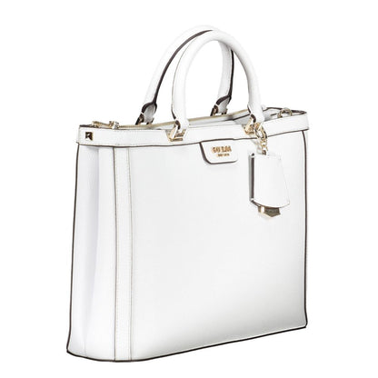 Guess Jeans White Polyethylene Handbag