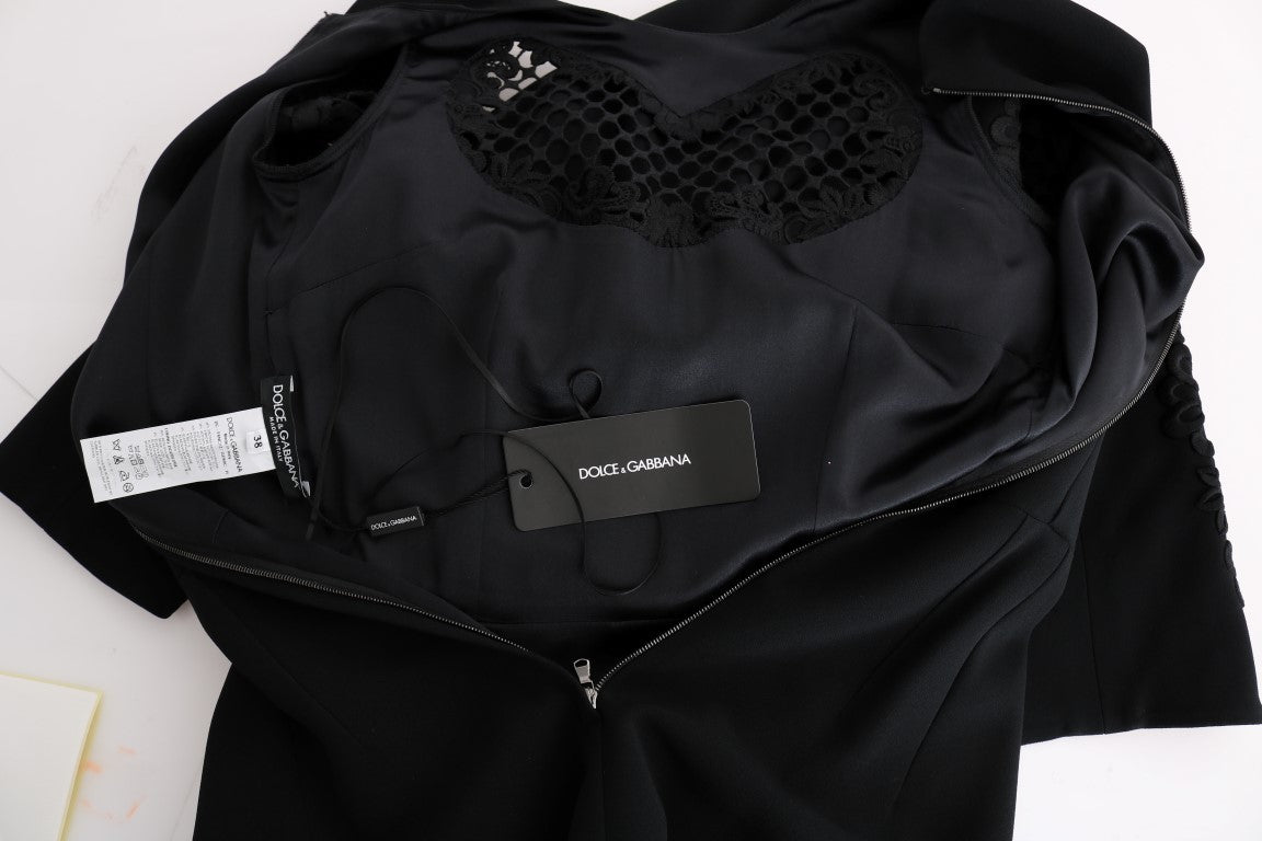 Dolce & Gabbana Elegant Black Floral Maxi Dress