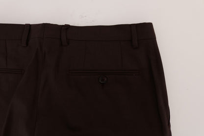 Dolce & Gabbana Elegant Slim Fit Formal Trousers in Purple