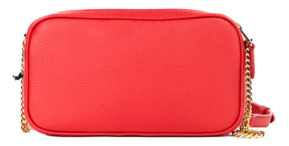 محفظة بربري صغيرة الحجم مصنوعة من الجلد باللون الأحمر المرصوف بالحصى