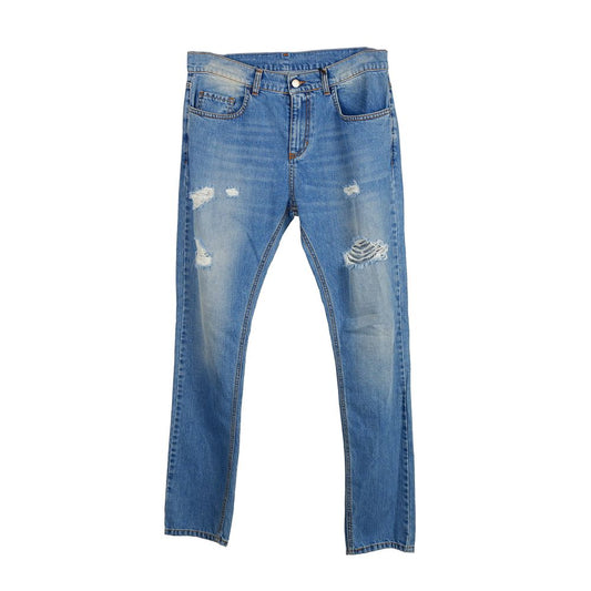 Comme Des Fuckdown Blue Cotton Men Jeans