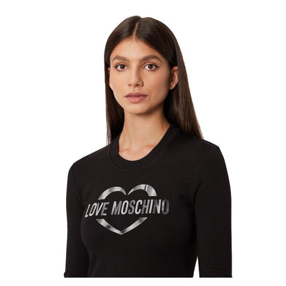 فستان بشعار من مزيج القطن الأنيق من Love Moschino