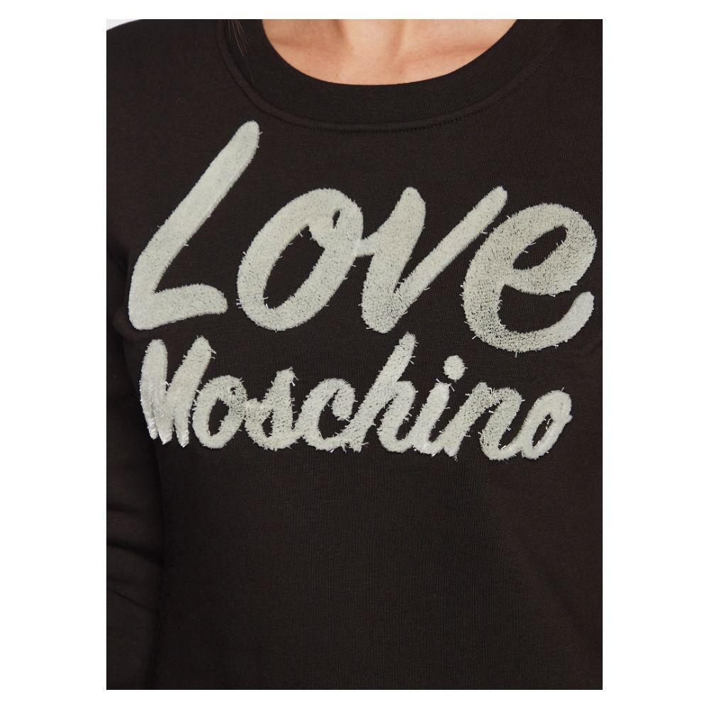 فستان من القطن المخلوط بشعار منقوش أنيق من Love Moschino