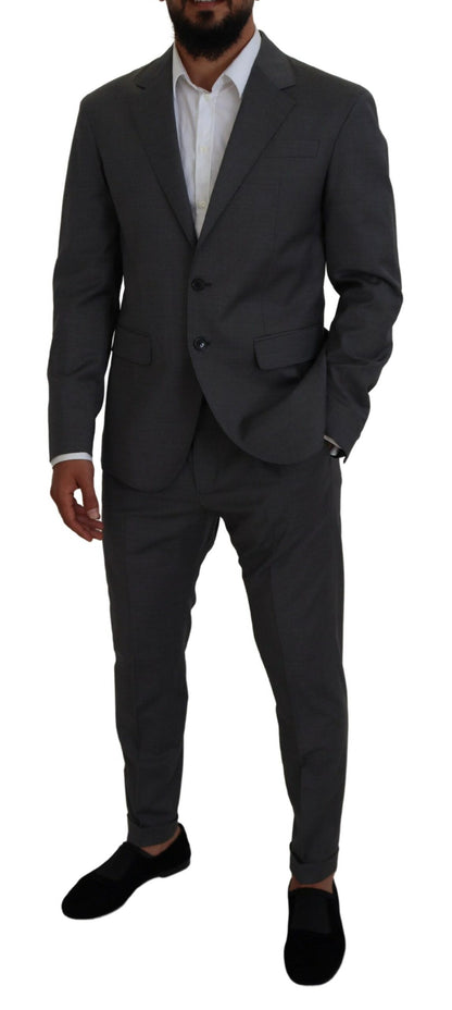 Dsquared² Gray Wool Single Breasted 2 Piece CIPRO Suit