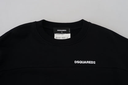 سترة نسائية بأكمام طويلة مطبوعة من القطن باللون الأسود من Dsquared²