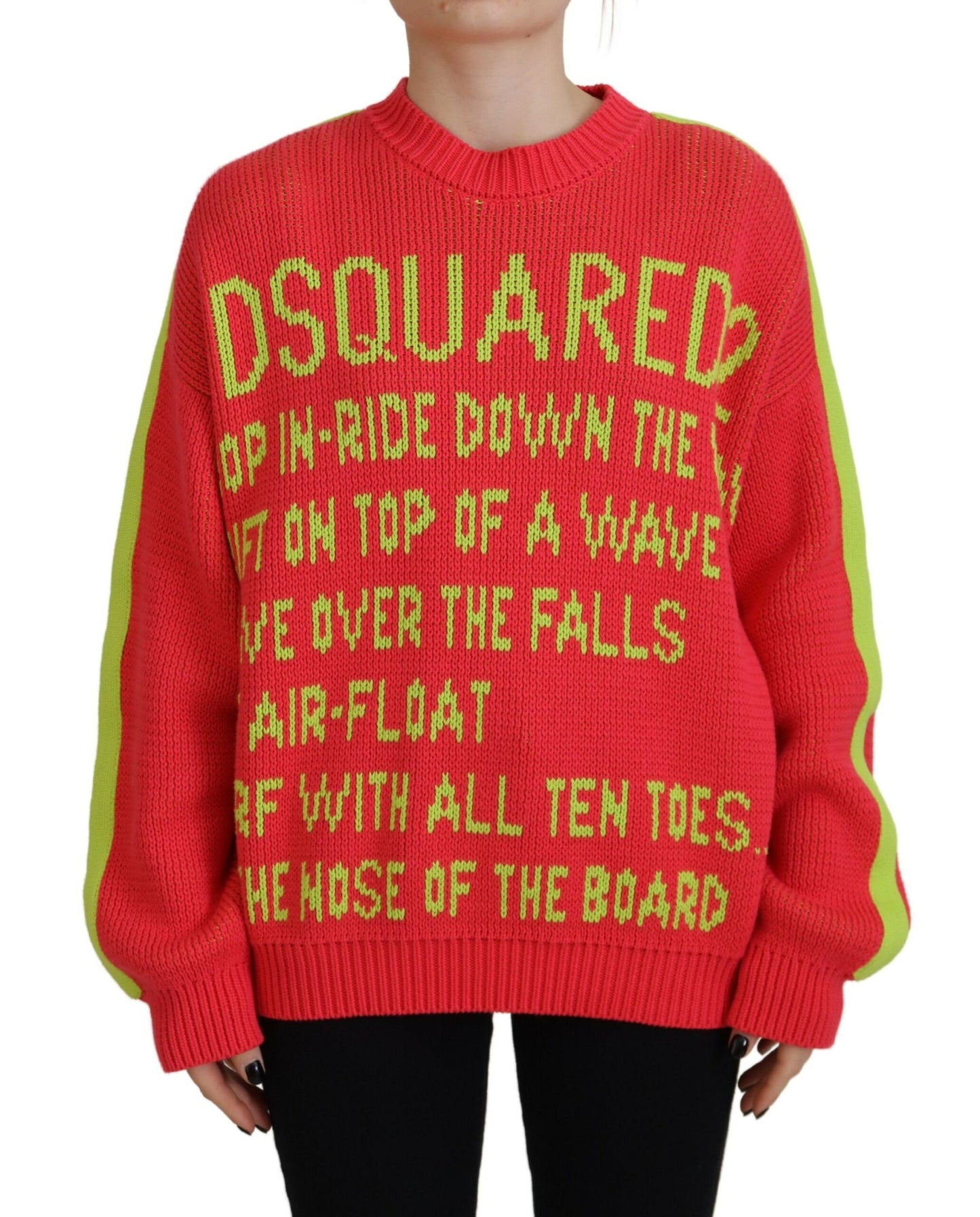 سترة صوفية محبوكة من القطن متعدد الألوان من Dsquared²