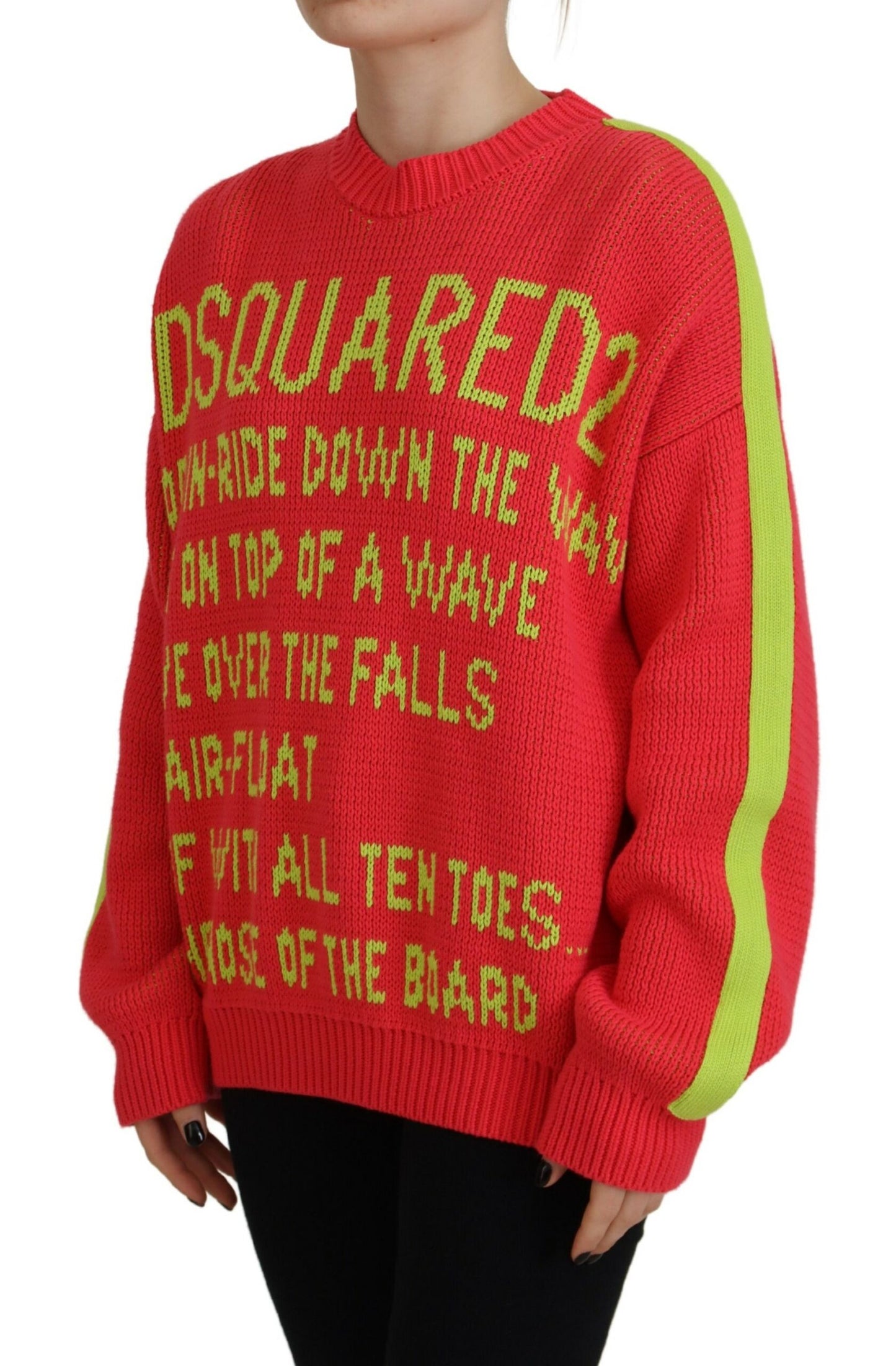 سترة صوفية محبوكة من القطن متعدد الألوان من Dsquared²