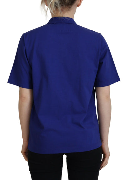 Dsquared² Blue Collared Writings Polo Short Sleeves T-shirt