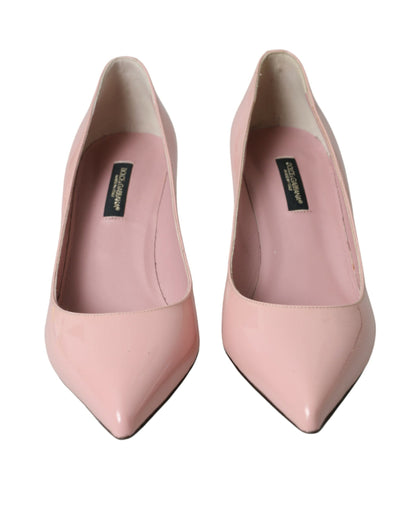 Dolce & Gabbana Light Pink Patent Leather Heels Pumps Shoes