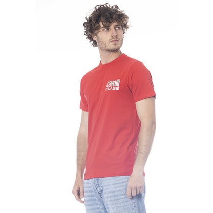 Cavalli Class Red Cotton Men T-Shirt