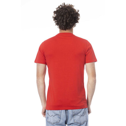 Cavalli Class Red Cotton Men T-Shirt