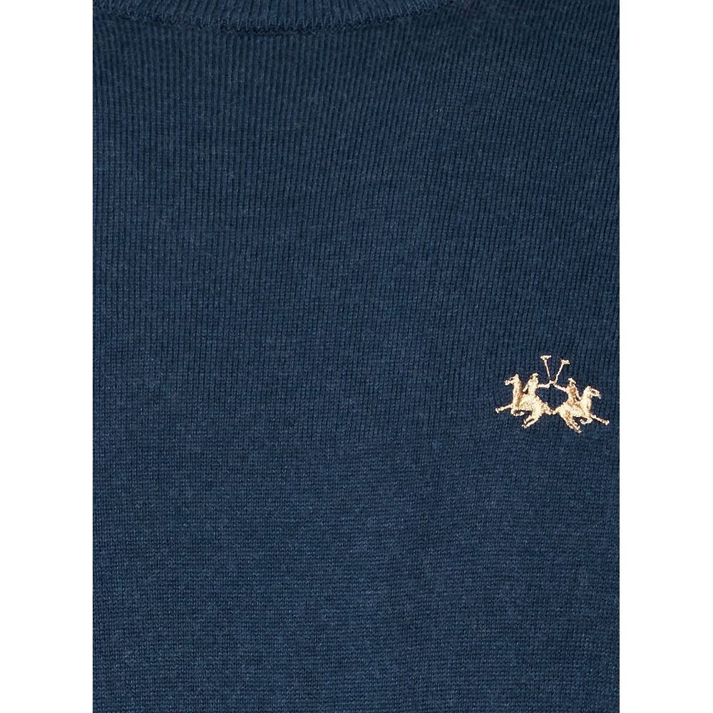 La Martina Light Blue Cotton Sweater