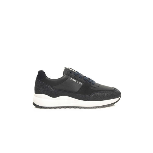 Cerruti 1881 Blue Cowhide Men Sneaker