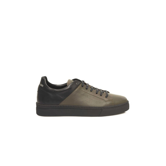 Cerruti 1881 Green Cowhide Men Sneaker