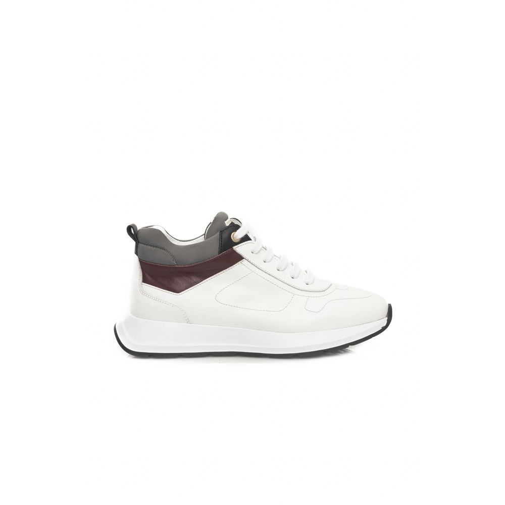 Cerruti 1881 White Leather Women Sneaker