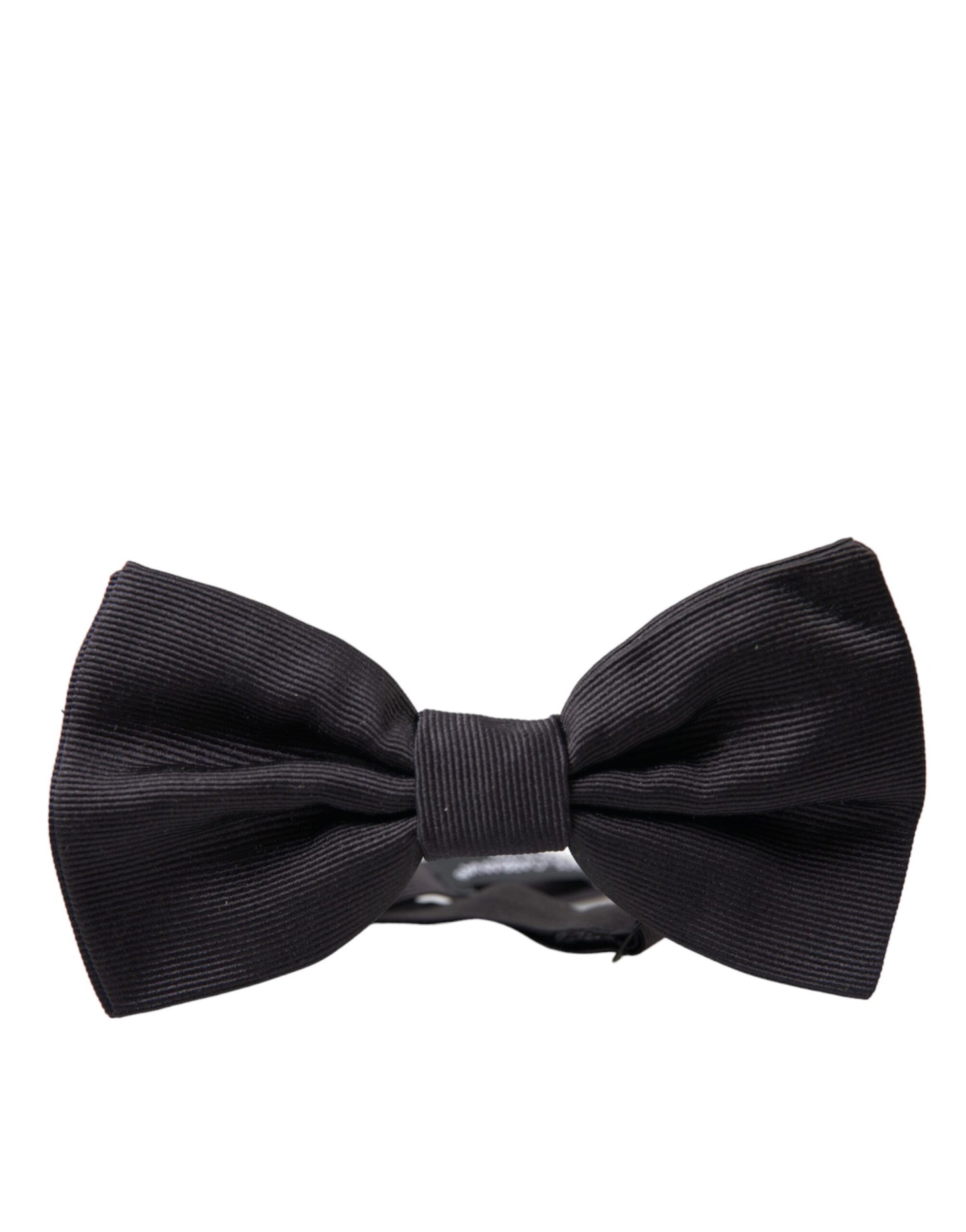 Dolce & Gabbana Black Silk Adjustable Neck Men Bow Tie