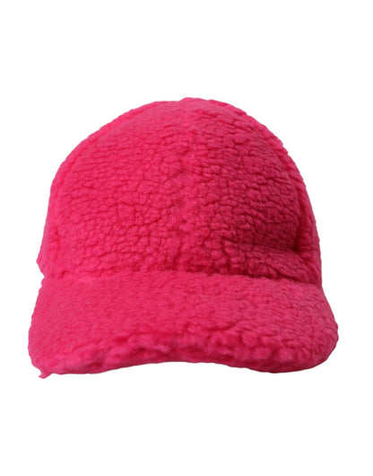 Dolce & Gabbana Pink Fleece Plush Baseball Hat Men