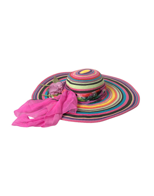 Dolce & Gabbana Multicolor Fantasy Wide Brim Floppy Hat