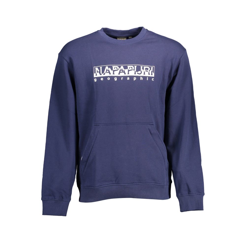 Napapijri Blue Cotton Men Sweater