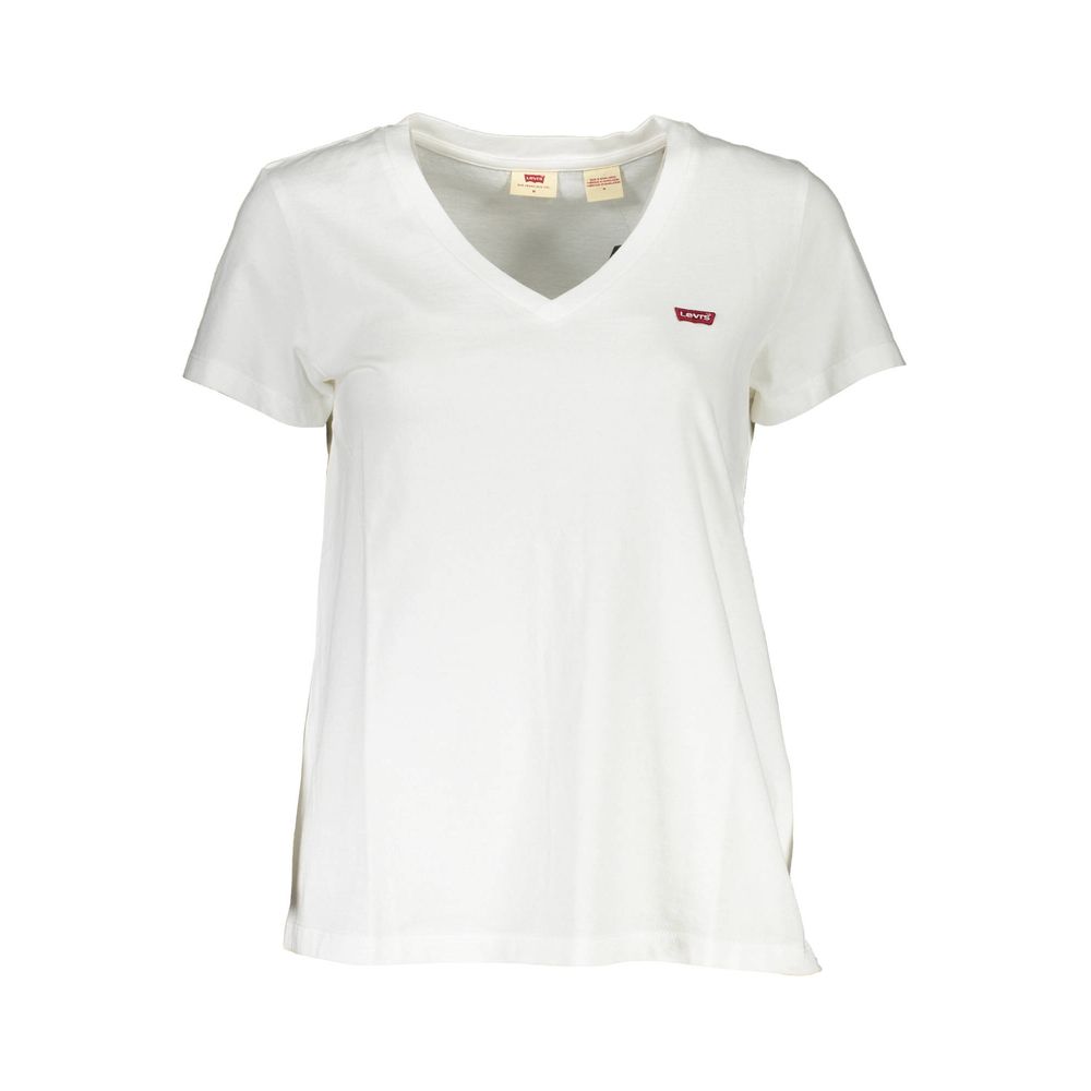 Levi's White Cotton Women T-Shirt