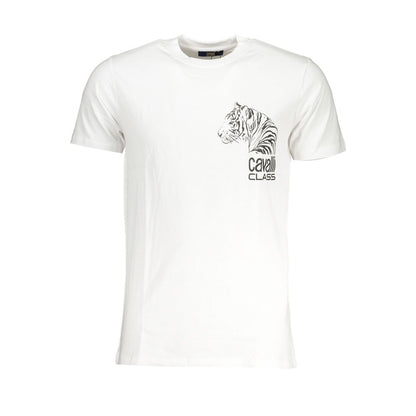 Cavalli Class White Cotton T-Shirt